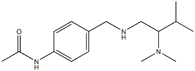 N-[4-({[2-(dimethylamino)-3-methylbutyl]amino}methyl)phenyl]acetamide Struktur