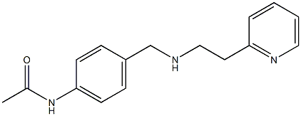 N-[4-({[2-(pyridin-2-yl)ethyl]amino}methyl)phenyl]acetamide 化学構造式