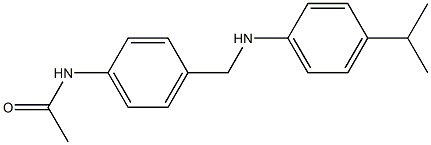 N-[4-({[4-(propan-2-yl)phenyl]amino}methyl)phenyl]acetamide 化学構造式