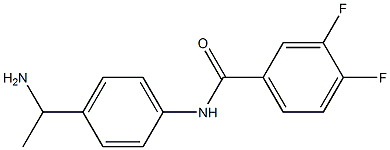 N-[4-(1-aminoethyl)phenyl]-3,4-difluorobenzamide Struktur