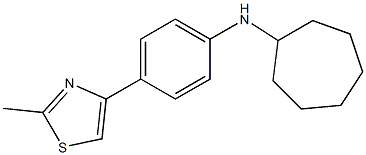 N-[4-(2-methyl-1,3-thiazol-4-yl)phenyl]cycloheptanamine Struktur