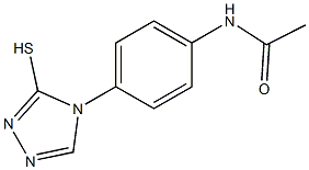 N-[4-(3-sulfanyl-4H-1,2,4-triazol-4-yl)phenyl]acetamide 化学構造式