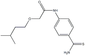 N-[4-(aminocarbonothioyl)phenyl]-2-(3-methylbutoxy)acetamide 化学構造式