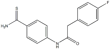 N-[4-(aminocarbonothioyl)phenyl]-2-(4-fluorophenyl)acetamide Struktur