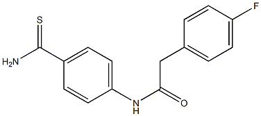 N-[4-(aminocarbonothioyl)phenyl]-2-(4-fluorophenyl)acetamide Structure