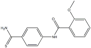 N-[4-(aminocarbonothioyl)phenyl]-2-methoxybenzamide Structure