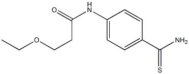 N-[4-(aminocarbonothioyl)phenyl]-3-ethoxypropanamide Struktur