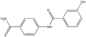 N-[4-(aminocarbonothioyl)phenyl]-3-hydroxybenzamide Structure