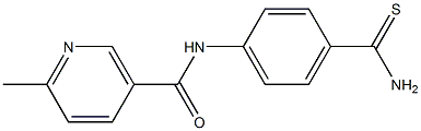 N-[4-(aminocarbonothioyl)phenyl]-6-methylnicotinamide,,结构式