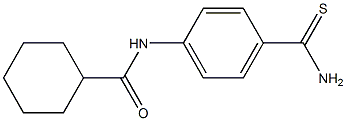 N-[4-(aminocarbonothioyl)phenyl]cyclohexanecarboxamide Structure