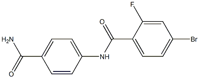 N-[4-(aminocarbonyl)phenyl]-4-bromo-2-fluorobenzamide Structure