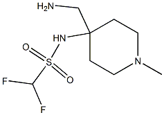 N-[4-(aminomethyl)-1-methylpiperidin-4-yl]difluoromethanesulfonamide 化学構造式