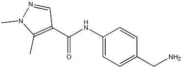N-[4-(aminomethyl)phenyl]-1,5-dimethyl-1H-pyrazole-4-carboxamide Struktur