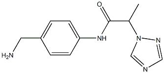 N-[4-(aminomethyl)phenyl]-2-(1H-1,2,4-triazol-1-yl)propanamide Structure