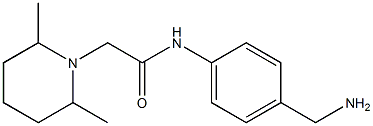 N-[4-(aminomethyl)phenyl]-2-(2,6-dimethylpiperidin-1-yl)acetamide,,结构式