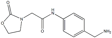 N-[4-(aminomethyl)phenyl]-2-(2-oxo-1,3-oxazolidin-3-yl)acetamide Structure