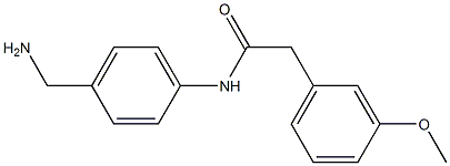 N-[4-(aminomethyl)phenyl]-2-(3-methoxyphenyl)acetamide,,结构式