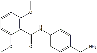 N-[4-(aminomethyl)phenyl]-2,6-dimethoxybenzamide 化学構造式