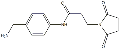 N-[4-(aminomethyl)phenyl]-3-(2,5-dioxopyrrolidin-1-yl)propanamide 化学構造式