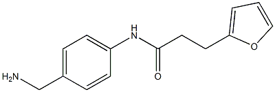 N-[4-(aminomethyl)phenyl]-3-(furan-2-yl)propanamide 化学構造式