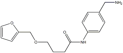 N-[4-(aminomethyl)phenyl]-4-(2-furylmethoxy)butanamide,,结构式