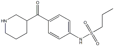 N-[4-(piperidin-3-ylcarbonyl)phenyl]propane-1-sulfonamide Structure