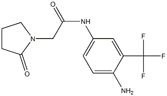 N-[4-amino-3-(trifluoromethyl)phenyl]-2-(2-oxopyrrolidin-1-yl)acetamide Struktur