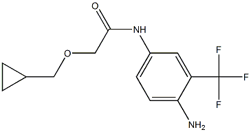 N-[4-amino-3-(trifluoromethyl)phenyl]-2-(cyclopropylmethoxy)acetamide Struktur