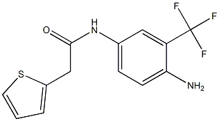 N-[4-amino-3-(trifluoromethyl)phenyl]-2-(thiophen-2-yl)acetamide 化学構造式