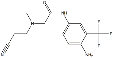 N-[4-amino-3-(trifluoromethyl)phenyl]-2-[(2-cyanoethyl)(methyl)amino]acetamide 结构式