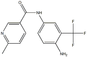 N-[4-amino-3-(trifluoromethyl)phenyl]-6-methylnicotinamide 结构式