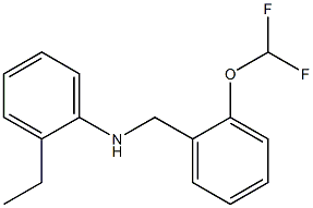 N-{[2-(difluoromethoxy)phenyl]methyl}-2-ethylaniline 化学構造式