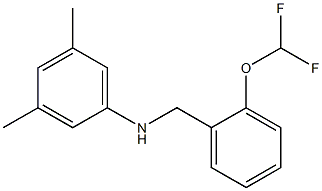 N-{[2-(difluoromethoxy)phenyl]methyl}-3,5-dimethylaniline,,结构式