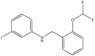 N-{[2-(difluoromethoxy)phenyl]methyl}-3-iodoaniline Struktur