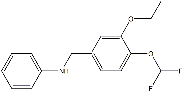 N-{[4-(difluoromethoxy)-3-ethoxyphenyl]methyl}aniline