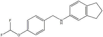 N-{[4-(difluoromethoxy)phenyl]methyl}-2,3-dihydro-1H-inden-5-amine Structure