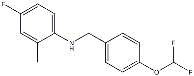 N-{[4-(difluoromethoxy)phenyl]methyl}-4-fluoro-2-methylaniline,,结构式