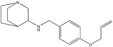 N-{[4-(prop-2-en-1-yloxy)phenyl]methyl}-1-azabicyclo[2.2.2]octan-3-amine,,结构式