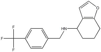 N-{[4-(trifluoromethyl)phenyl]methyl}-4,5,6,7-tetrahydro-1-benzofuran-4-amine,,结构式