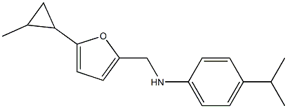 N-{[5-(2-methylcyclopropyl)furan-2-yl]methyl}-4-(propan-2-yl)aniline,,结构式