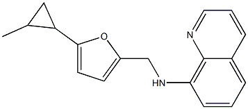 N-{[5-(2-methylcyclopropyl)furan-2-yl]methyl}quinolin-8-amine,,结构式