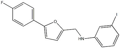 N-{[5-(4-fluorophenyl)furan-2-yl]methyl}-3-iodoaniline 化学構造式