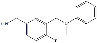 N-{[5-(aminomethyl)-2-fluorophenyl]methyl}-N-methylaniline Structure