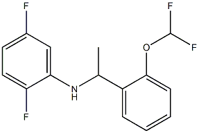 N-{1-[2-(difluoromethoxy)phenyl]ethyl}-2,5-difluoroaniline Structure