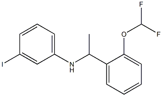 N-{1-[2-(difluoromethoxy)phenyl]ethyl}-3-iodoaniline Structure