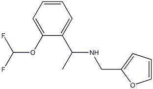 N-{1-[2-(difluoromethoxy)phenyl]ethyl}-N-(2-furylmethyl)amine 化学構造式