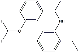 N-{1-[3-(difluoromethoxy)phenyl]ethyl}-2-ethylaniline Struktur