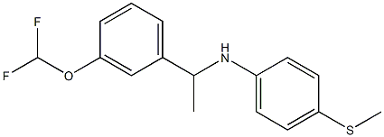 N-{1-[3-(difluoromethoxy)phenyl]ethyl}-4-(methylsulfanyl)aniline Structure