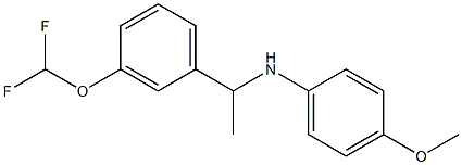 N-{1-[3-(difluoromethoxy)phenyl]ethyl}-4-methoxyaniline 化学構造式