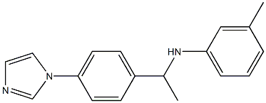 N-{1-[4-(1H-imidazol-1-yl)phenyl]ethyl}-3-methylaniline 化学構造式